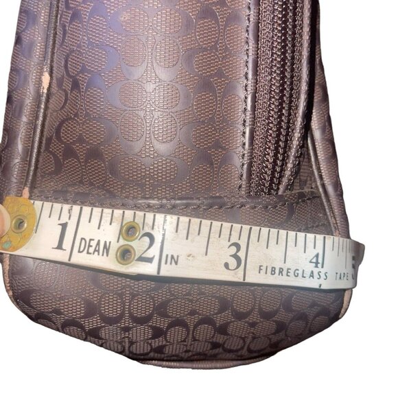Coach Briefcase Brown CC Monogram Print Leather Messenger Bag Mens Women’s - Picture 15 of 16